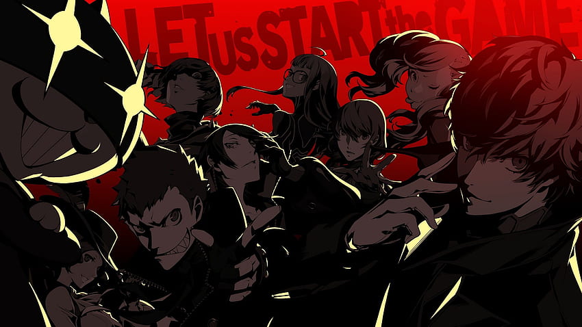 Protagonis, Persona 5, Futaba Sakura, Makoto Niijima, Morgana, Haru Okumura untuk iMac 27 inci Wallpaper HD