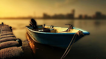 Fisherman at sunrise - Wallpaper
