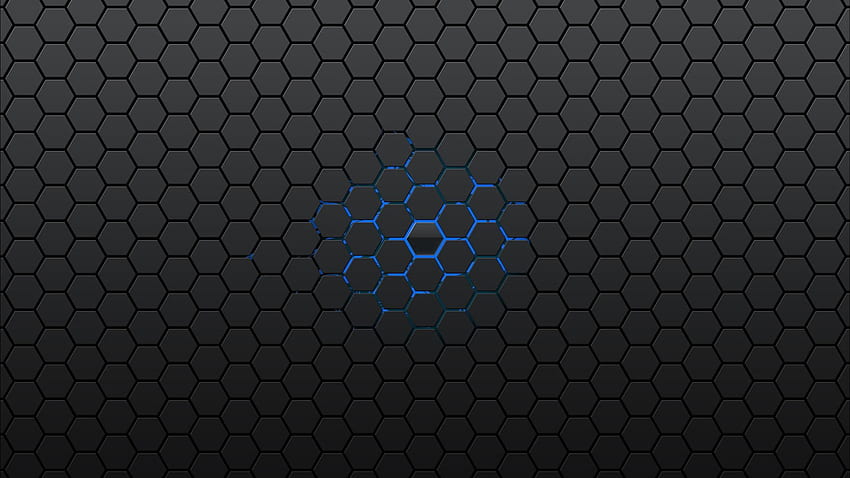 Black Hexagon, Blue Hexagon HD wallpaper