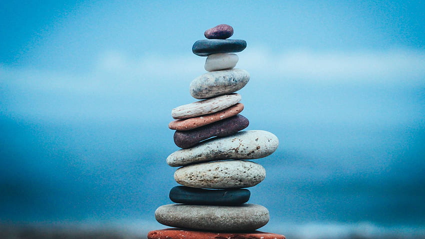 zen, balanced, stones, , , background, 3b9cd9, Life Balance HD wallpaper