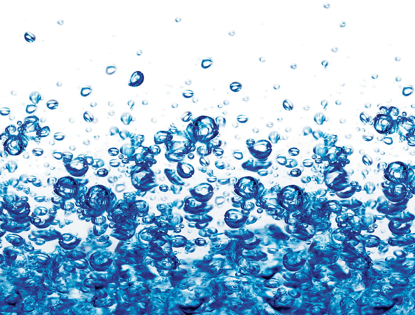 burbujas, azul, agua fondo de pantalla