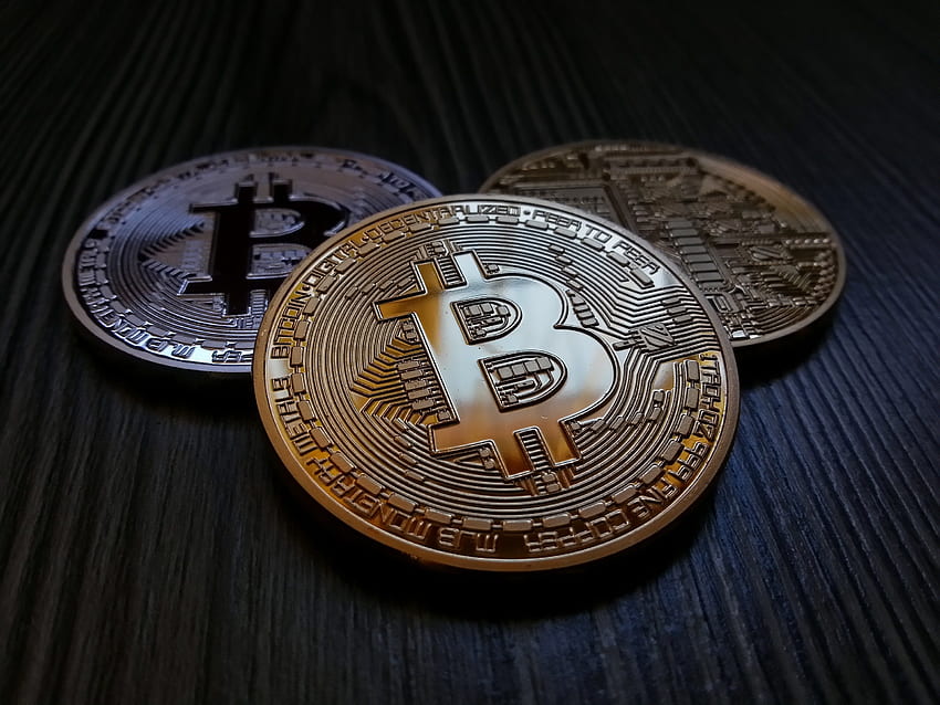 Bitcoin, monete, primo piano, valuta, denaro Sfondo HD