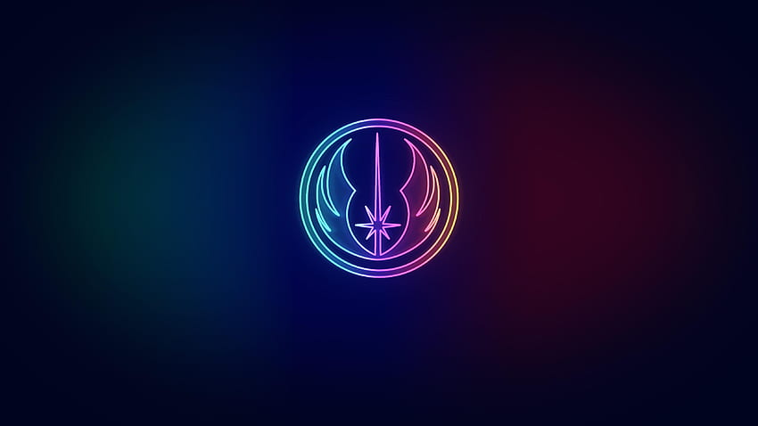 Benim tarafımdan Jedi siparişi neon [3840 x 2160] : StarWars, Star Wars Jedi Logosu HD duvar kağıdı