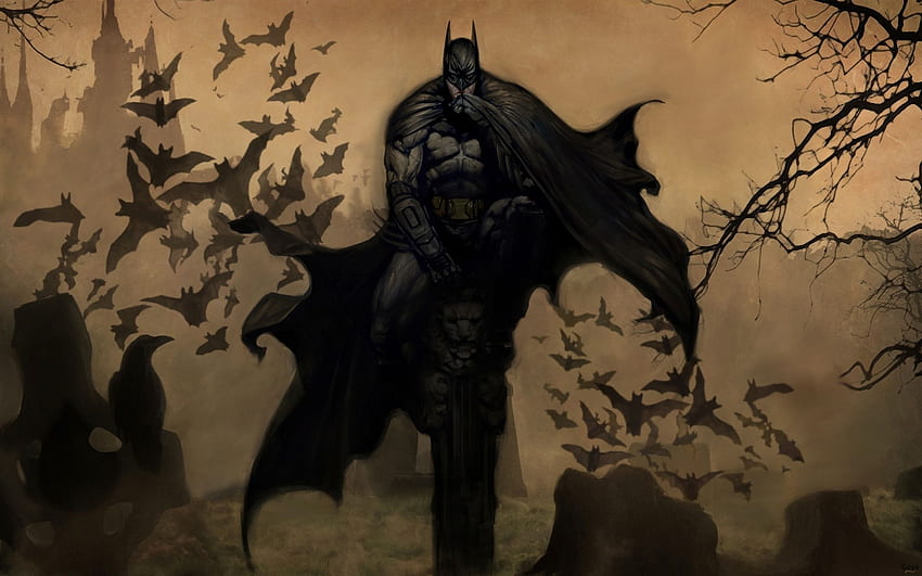batman arkham city concept. . Batman painting, Batman art, Batman drawing HD wallpaper