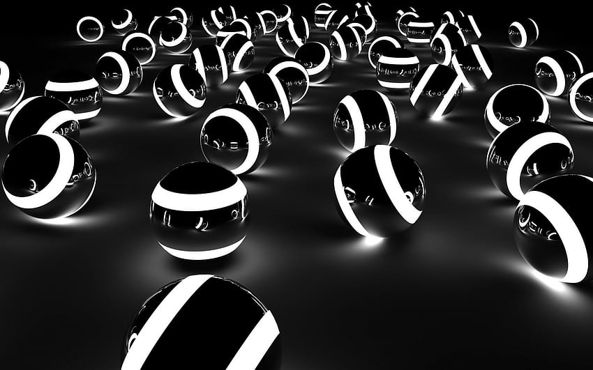 Spheres, gray, white, black, cant think of a fourth HD wallpaper