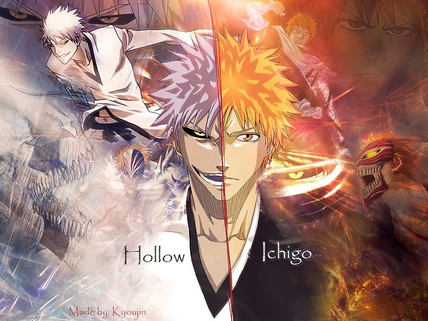 HD wallpaper: Bleach anime wallpaper, Hollow Ichigo, Ichigo Kurosaki,  Zangetsu (Bleach)