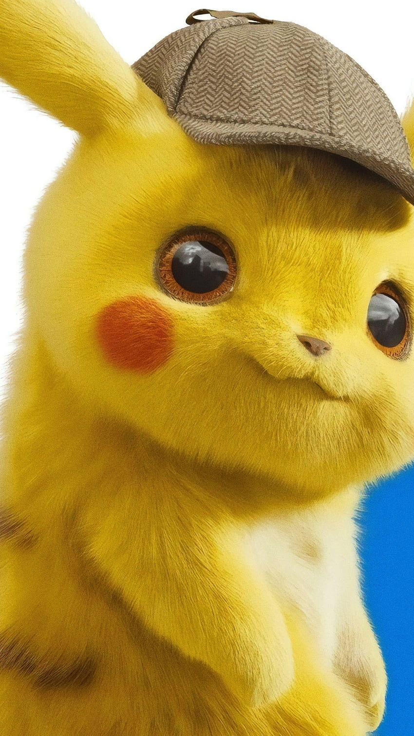 Lindo Pikachu, gorra, sonrisa fondo de pantalla del teléfono