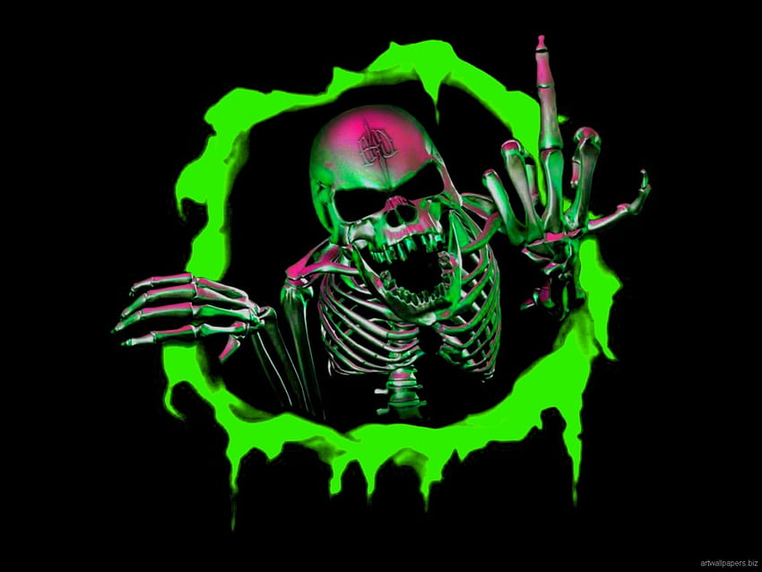 Skull Background That Move. Skull , Awesome Skull and Amazing Skull, Green Flaming Skull HD wallpaper