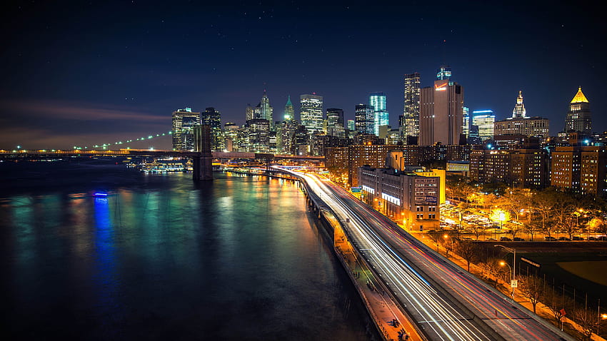Ultra - Manhattan Night - , Wide HD wallpaper