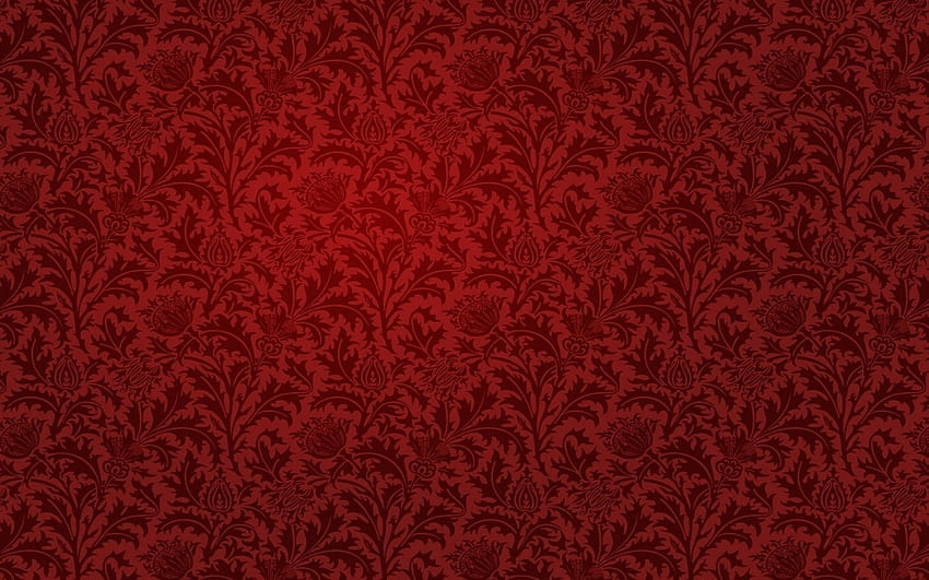 Roter Damast, Damastmuster HD-Hintergrundbild