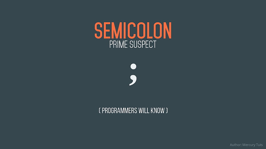 Semicolon HD wallpaper