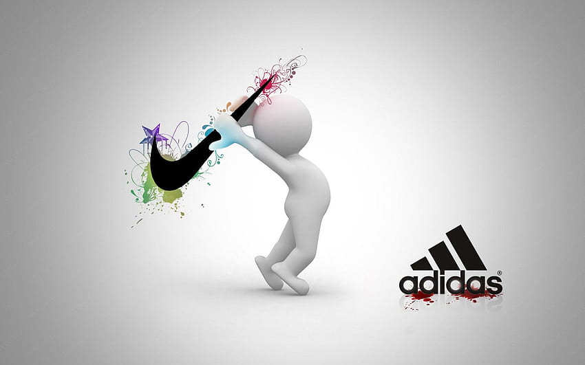 sport, Adidas, Nike, marki, loga, kolory Tapeta HD