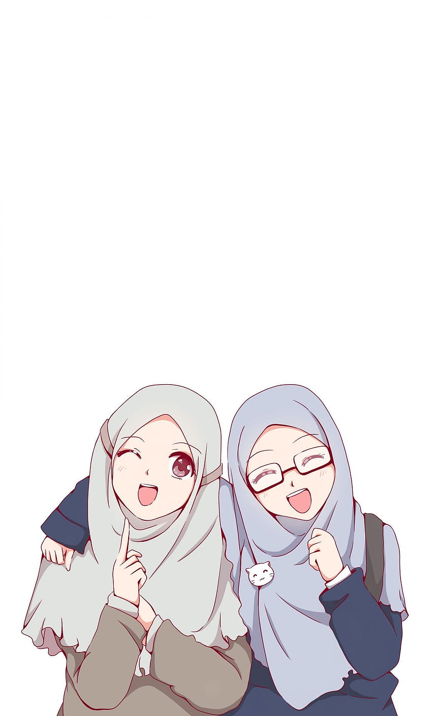 Карикатура за мюсюлманско момиче Топ мюсюлманско момиче в карикатура, ислямски аниме момичета HD тапет за телефон