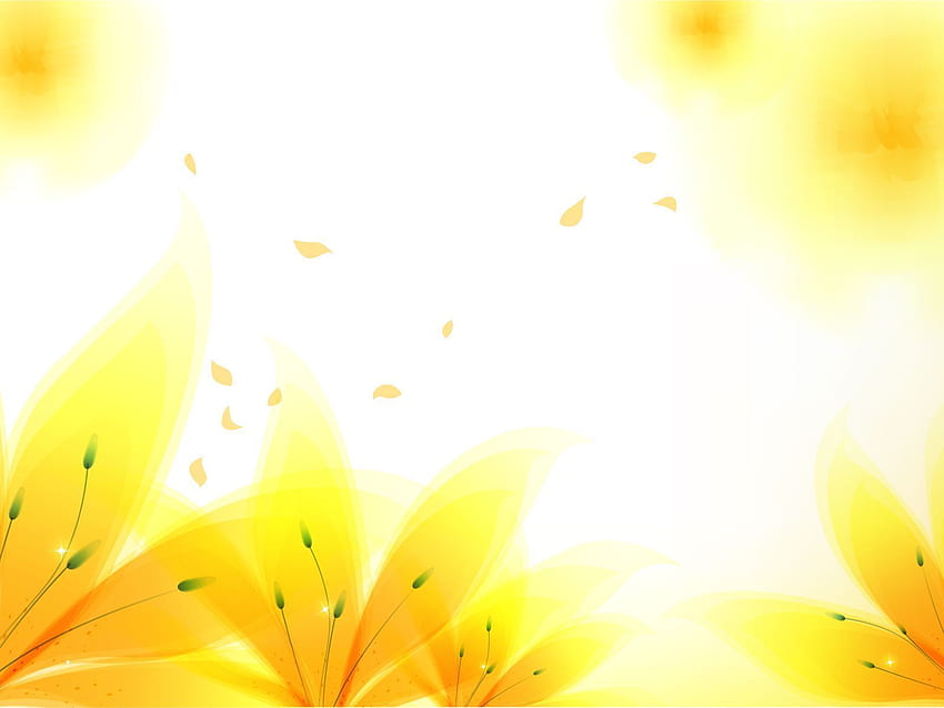 Fond de fleur jaune, cadre de fleur Fond d'écran HD