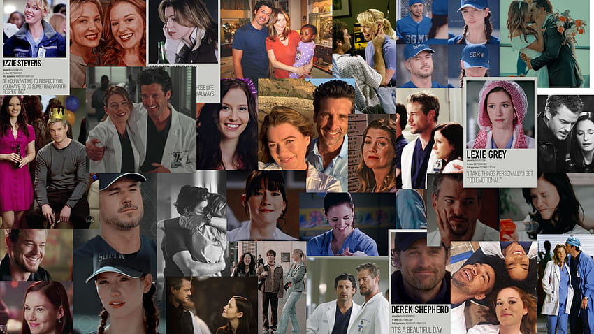 New Greys Anatomy collage - New Computer, Derek Shepherd HD wallpaper