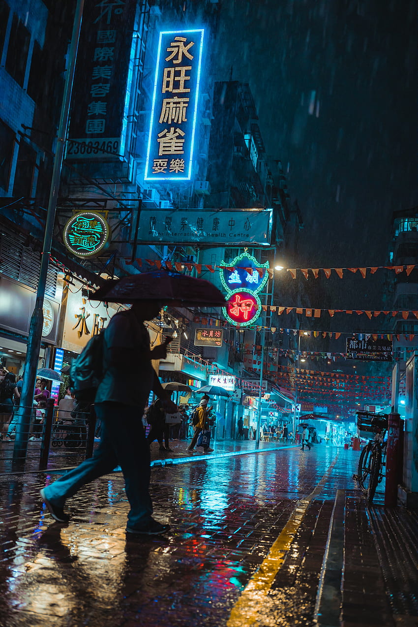 เมือง Cyberpunk ในโลกแห่งความเป็นจริง (6): ฮ่องกง - การสนทนา - Cyberpunk City, Hong Kong Neon วอลล์เปเปอร์โทรศัพท์ HD
