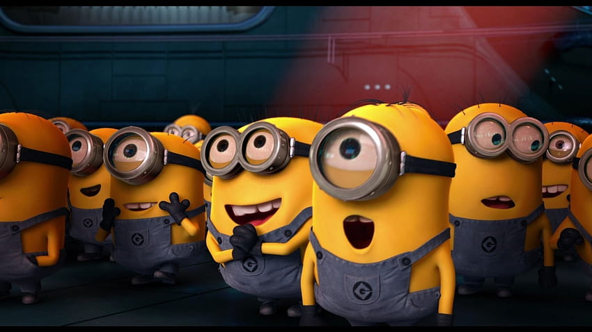 Despicable Me 2 (2013), bleu, mignon, minions, Universal , fantaisie, jaune, film, Despicable Me 2, rouge, lunettes, drôle, Illumination Entertainment Fond d'écran HD