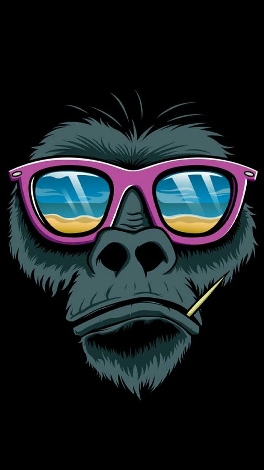 funny . , Funny , Digital illustration, Monkey HD phone wallpaper