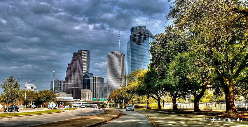 Houston-Architektur überbrückt Städte City Texas Night Towers Gebäude USA Downtown Büros Lagerhäuser Geschäfte. . 480493. AUF HD-Hintergrundbild