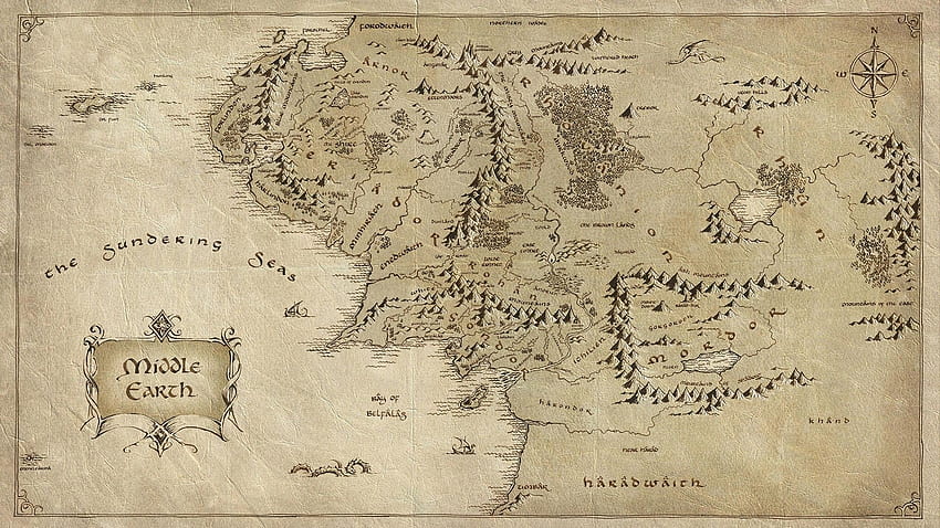 Map Of Middle Earth, Lotr Map HD wallpaper