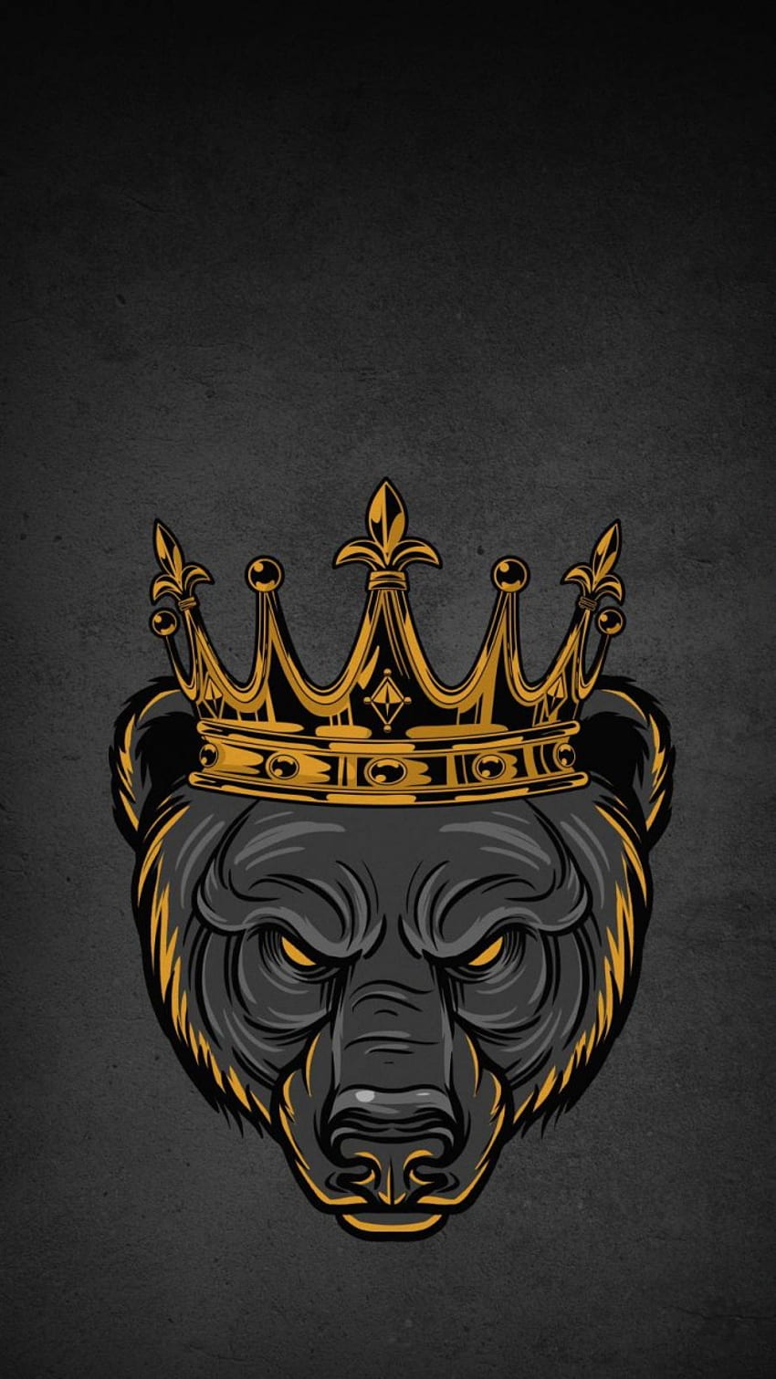 Grizzly King IPhone – wektor PNG, PSD, clipart, szablony, King Crown iPhone Tapeta na telefon HD