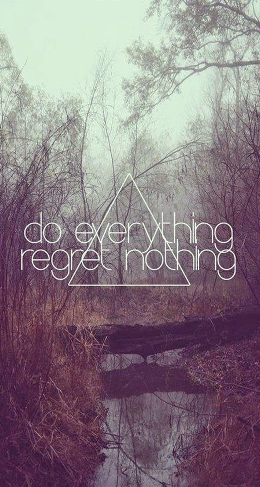 Typography iPhone For . Hipster quote, Regret HD phone wallpaper