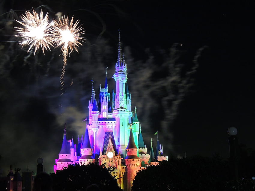 Fireworks at Walt Disney World Magic Kingdom. Fireworks, Disney Castle Fireworks HD wallpaper