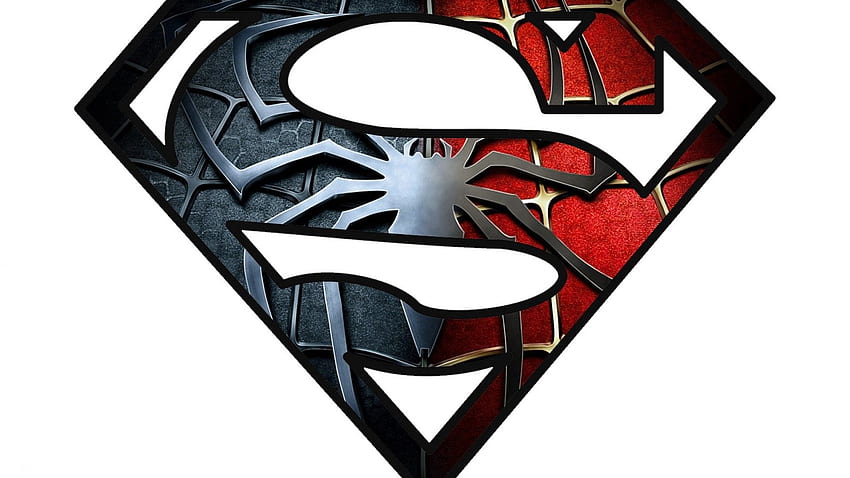 Лого на Супермен - Лого на Супермен срещу Спайдърмен -, Лого на Батман Супермен HD тапет
