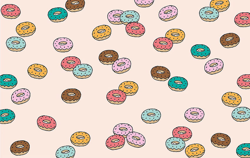 Donut worry, be happy – Make and Tell, Aesthetic Donut HD wallpaper
