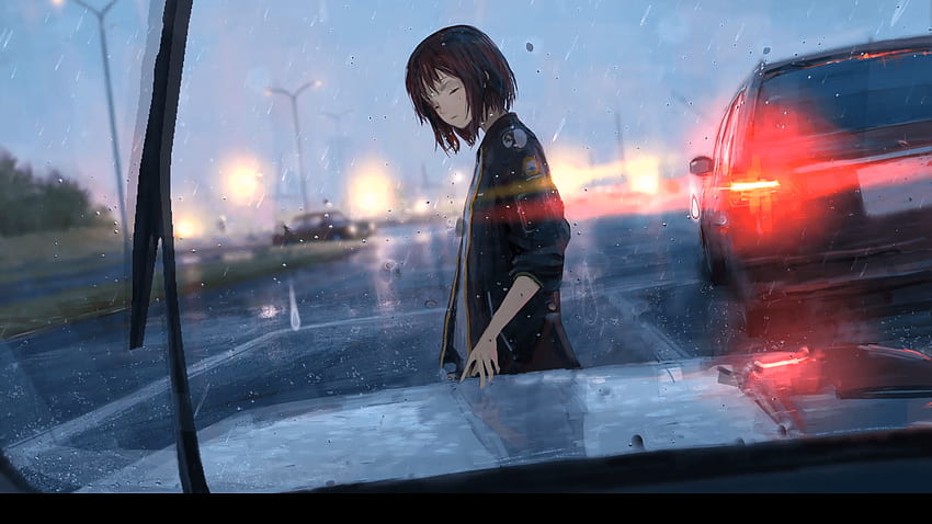 Video The Girl In The Rain Anime 2020. Animasyon oyunları, Anime anime, Sad Rain Anime HD duvar kağıdı