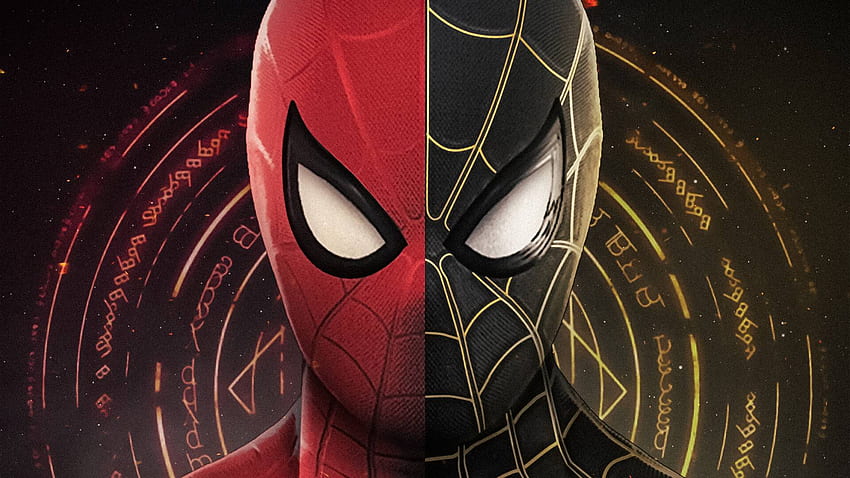 Spider Man No Way Home faccia arte digitale, film e Den, Spiderman No Way Home Sfondo HD