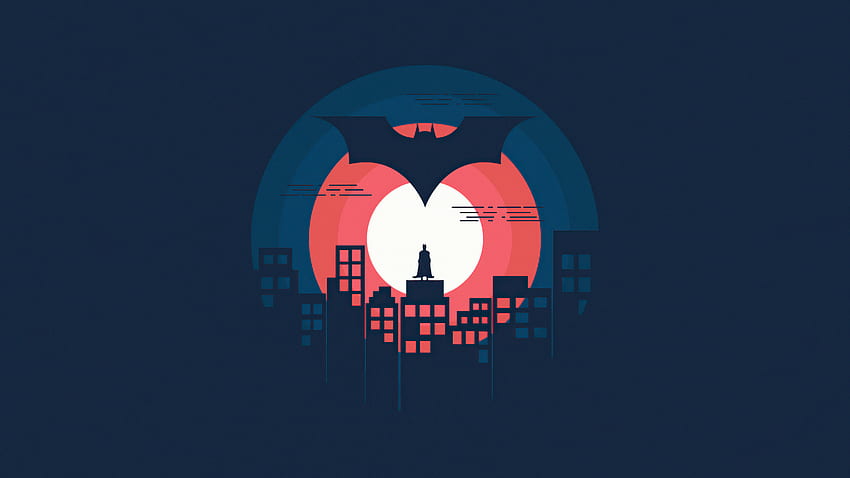 Batman, arte minimalista fondo de pantalla