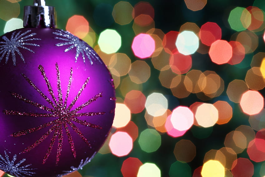 Weihnachtskugel, lila, frohe Weihnachten, Grafik, hübsch, Weihnachten, Kugel, Farben HD-Hintergrundbild