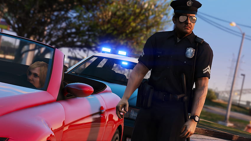 Подобрена Vanilla LSPD мъжки полицаи [Полицейско управление в Лос Сантос] - GTA5, GTA 5 Police HD тапет