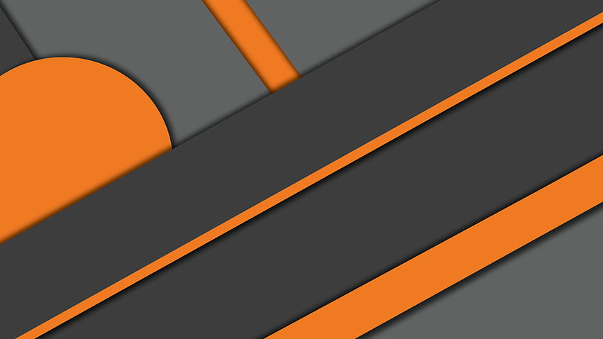 Orange Material [], Orange and Gray HD wallpaper