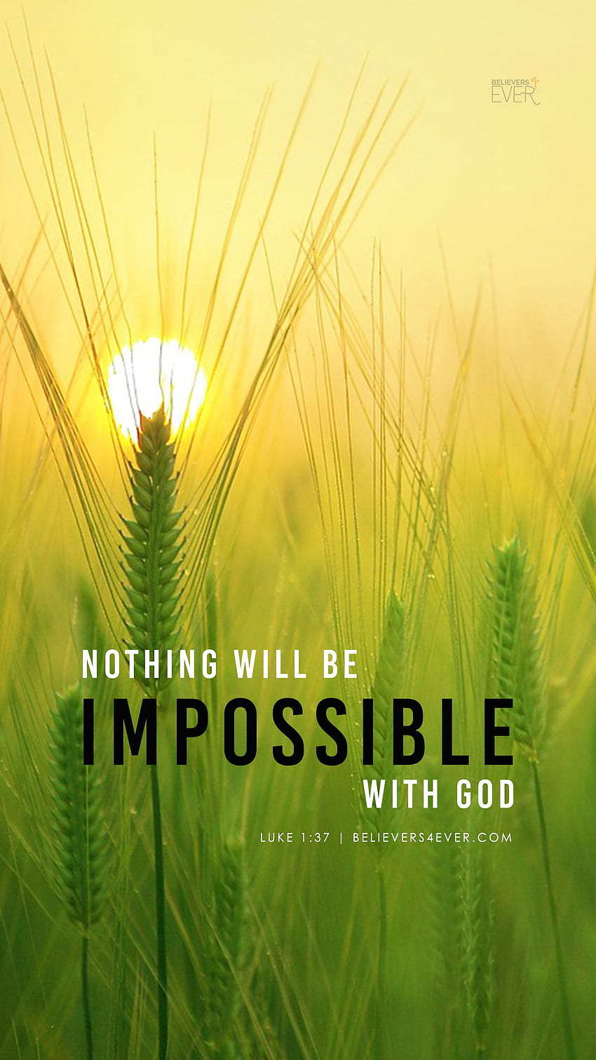 Nada será impossível para Deus. Iphone do verso da Bíblia, nada é impossível Papel de parede de celular HD