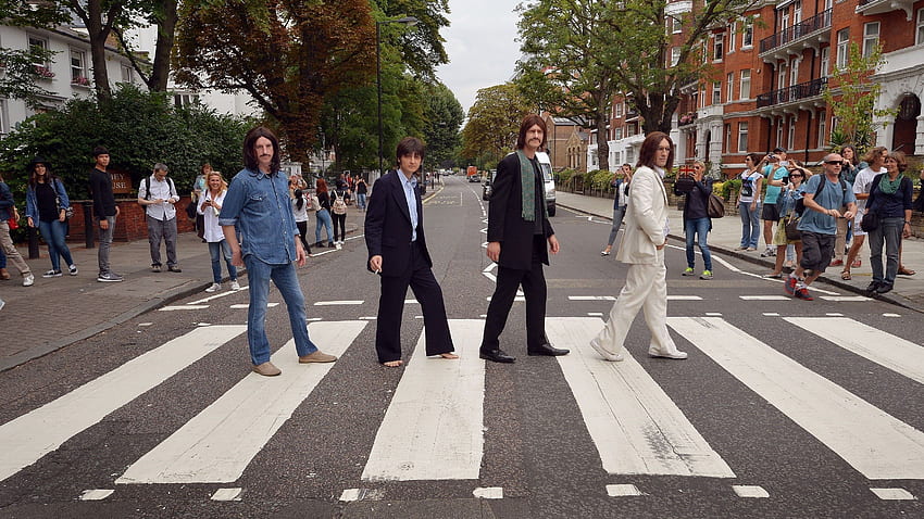Abbey Road (Page 1), The Simpsons Abbey Road HD wallpaper