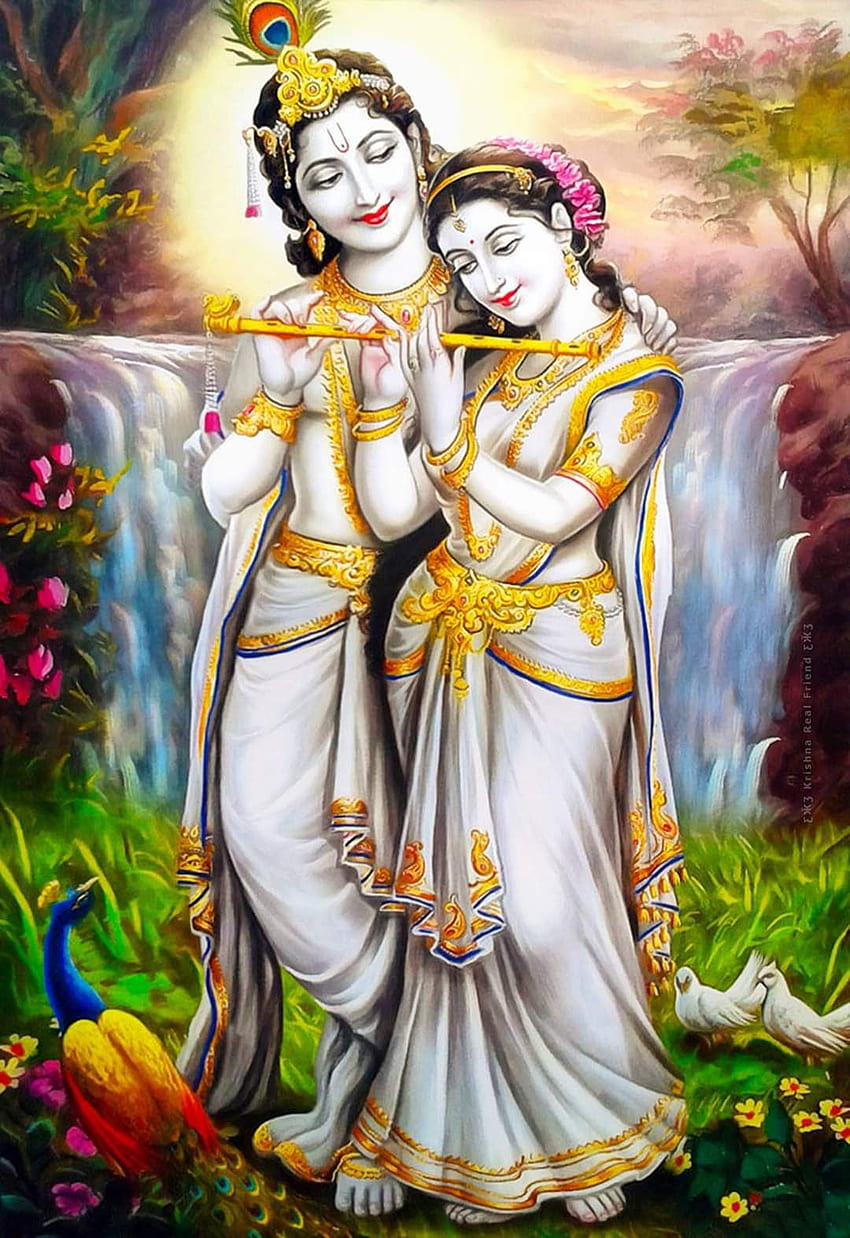 Pourquoi le Radha Krishna devient-il si célèbre dans la décoration intérieure?, Radha Krishna Art Fond d'écran de téléphone HD