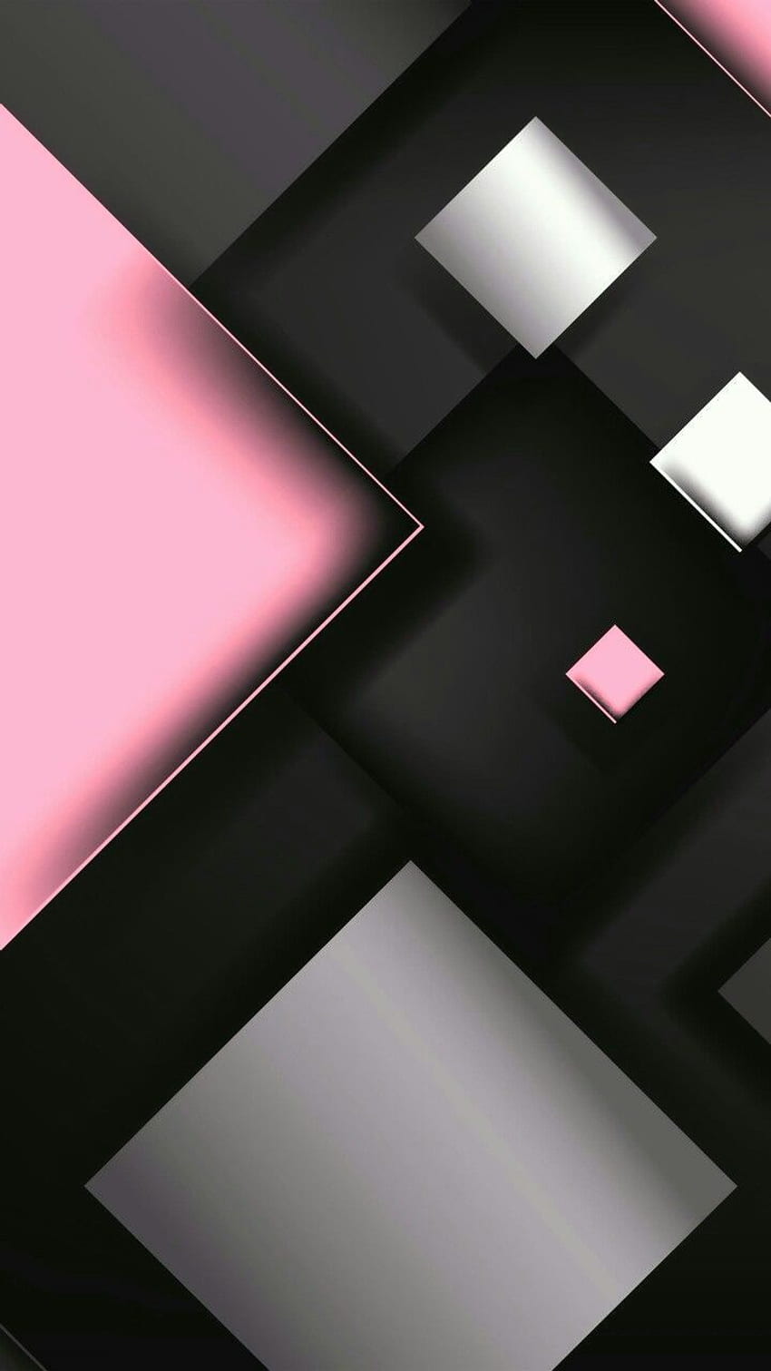 Pink White and Black Geometric abstract art HD phone wallpaper