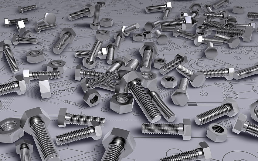 Bolt (Hardware) and Background, Nuts and Bolts HD wallpaper