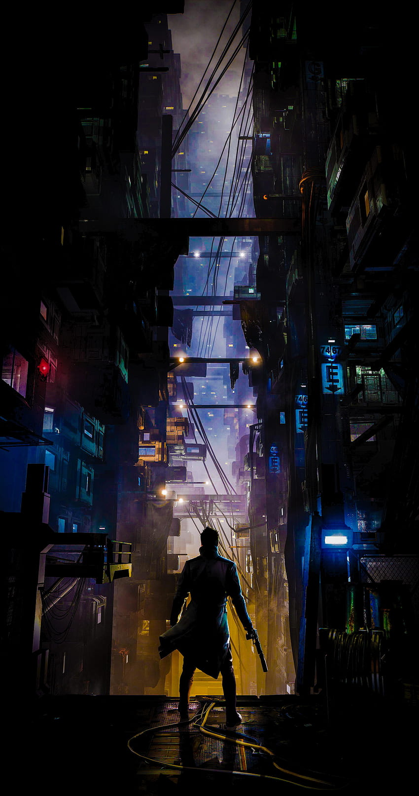 Cyberpunk ที่ถูกทอดทิ้ง, Cyberpunk แนวตั้ง วอลล์เปเปอร์โทรศัพท์ HD