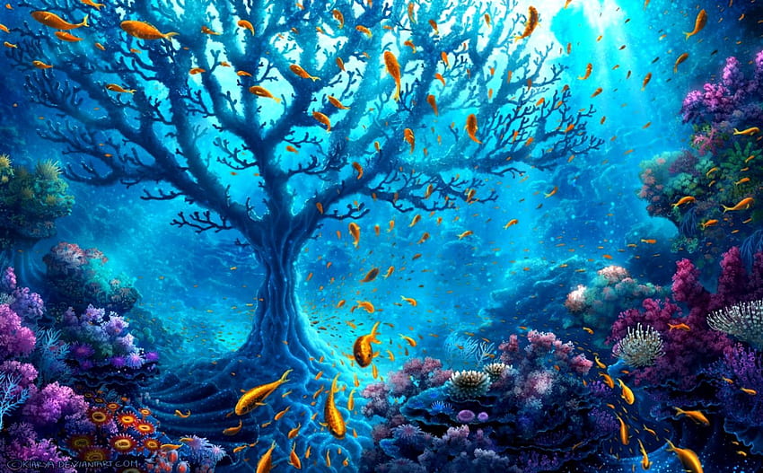 Подводен океан, красиво под морето HD тапет