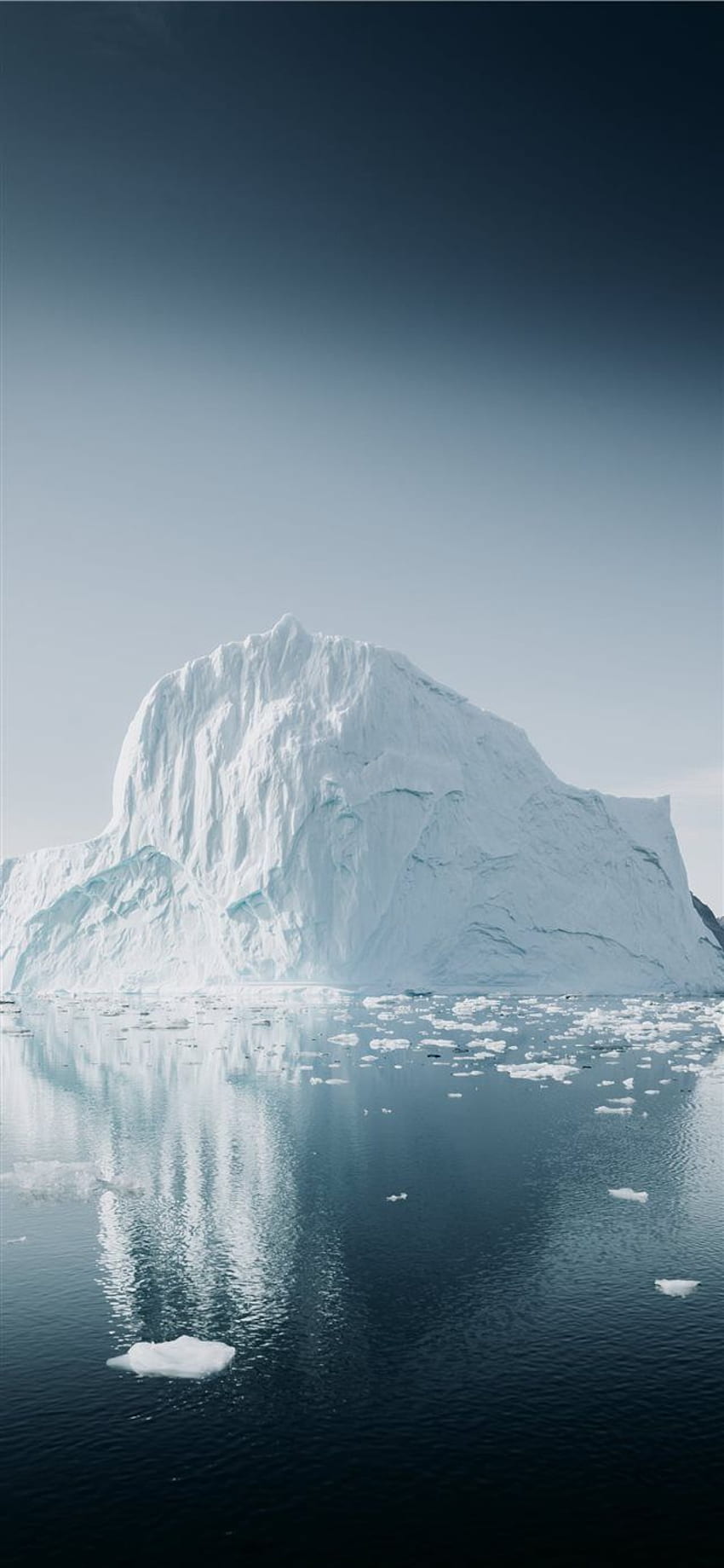 Arctic Iceberg reflected iPhone X HD phone wallpaper