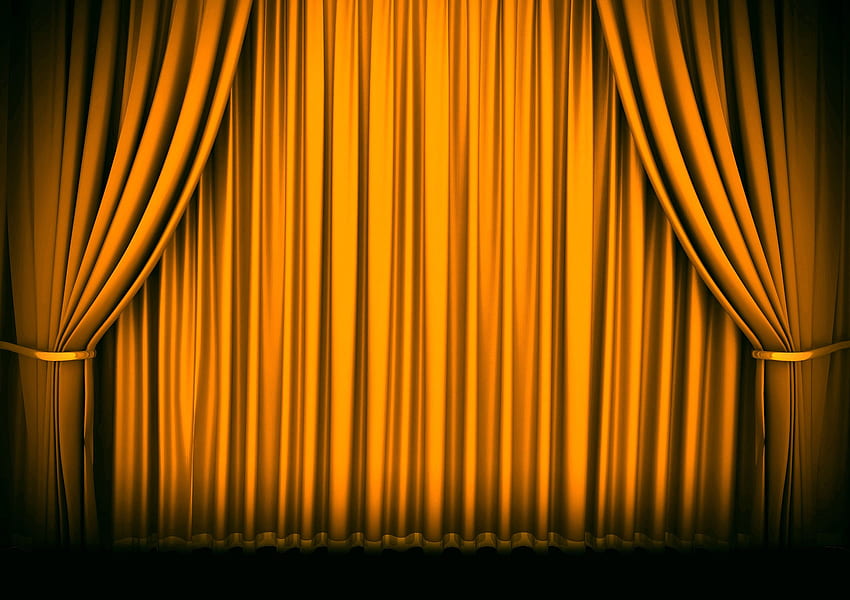 Gold Stage Curtains (Page 1) HD wallpaper