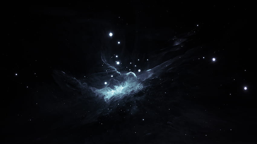 Space, dark, clouds, galaxy, abstract HD wallpaper
