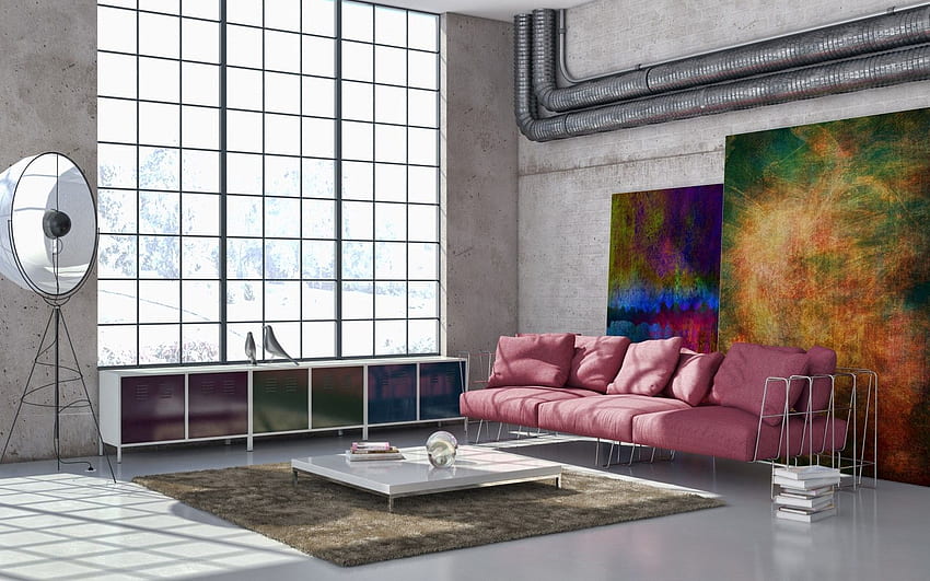 Paintings, Books, , , Window, Table, Room, Sofa, Pillows, Cushions, Carpet, Side Table HD wallpaper