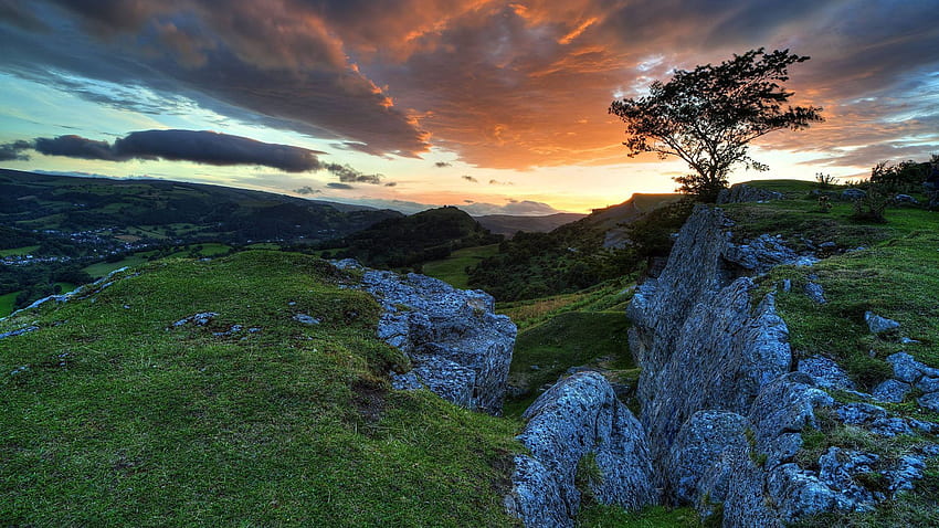Snowdonia Tag : อุทยานแห่งชาติ Snowdonia เวลส์ สหราชอาณาจักร พระอาทิตย์ตก ภูมิทัศน์ของอังกฤษ วอลล์เปเปอร์ HD