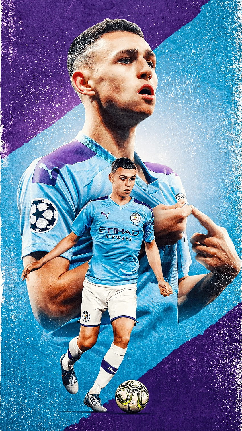 Phil Foden Manchester City — pomysły na sztuki wizualne, zawodnicy Manchesteru City Tapeta na telefon HD