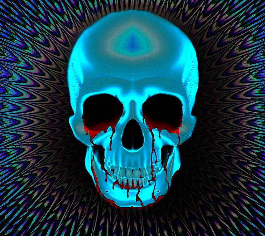 Bloody psyche skull HD wallpaper