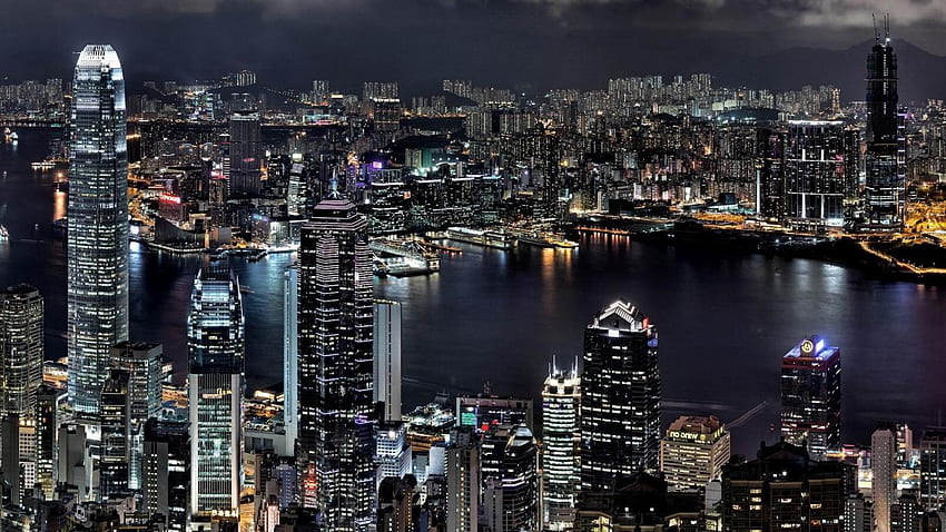 Hongkong City Nights, Starling City HD wallpaper